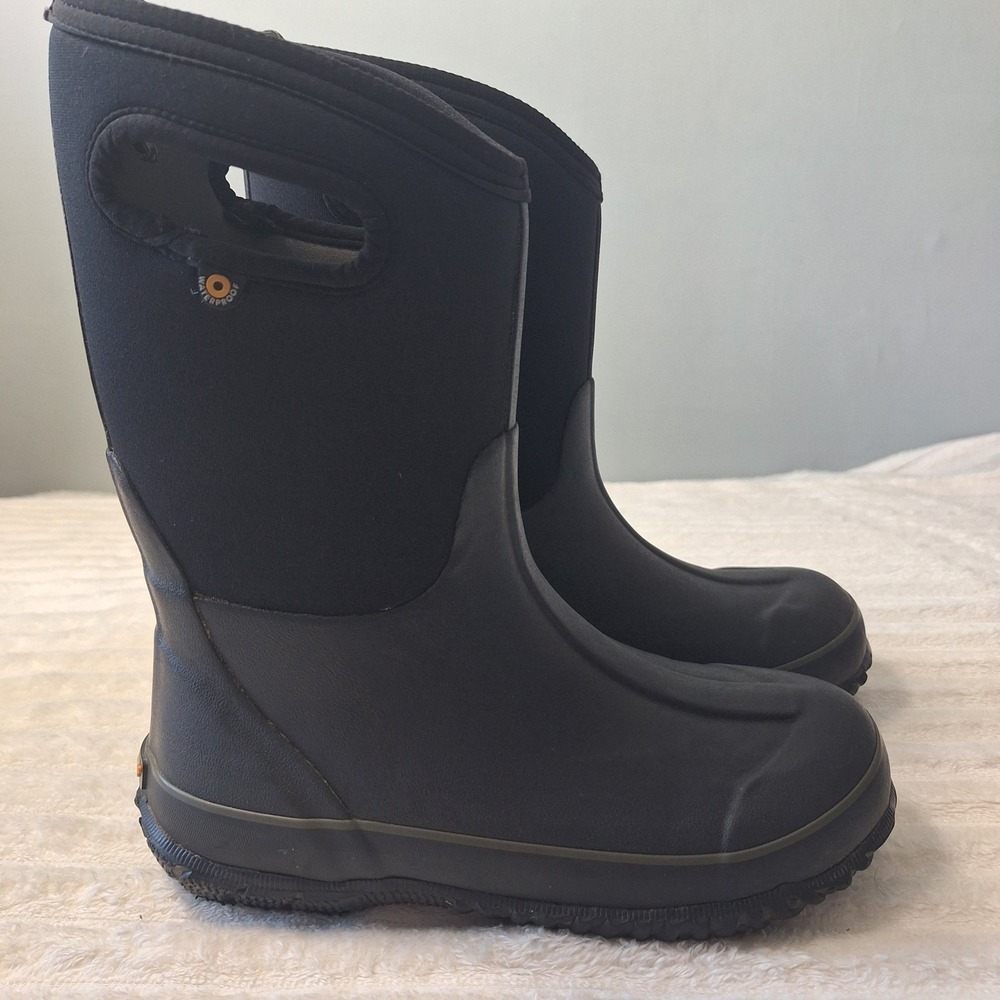 Bogs Classic High Boots Youth 5 Black Waterproof Insulated Rain Neoprene Winter